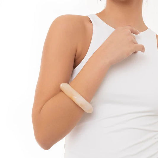 Bracciale bangle rigido in acrilico matto