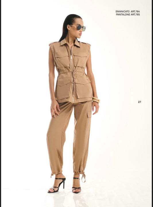 COMPLETO GILET E PANTALONE CARGO