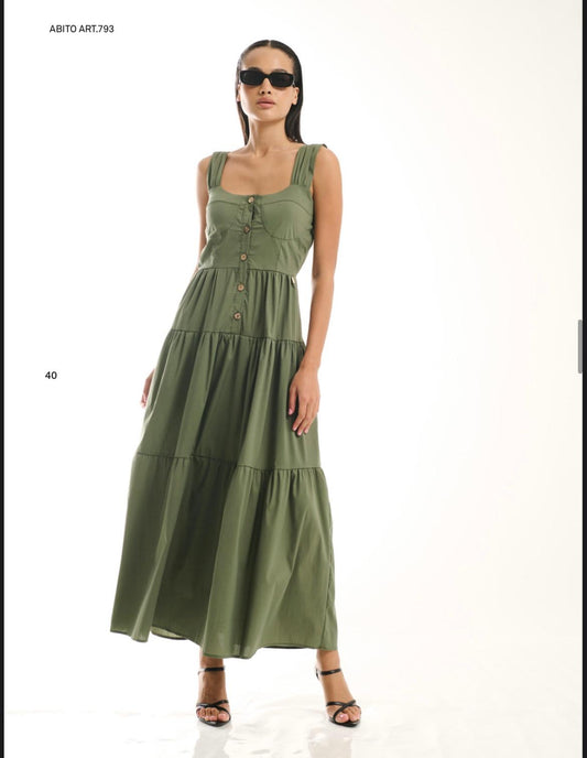 VESTITO LUNGO MILITARE